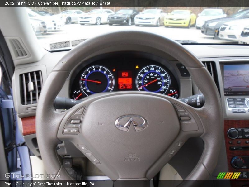 Pacific Sky Metallic / Wheat 2009 Infiniti G 37 Convertible