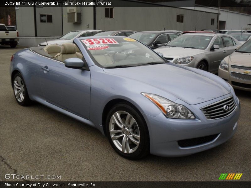 Pacific Sky Metallic / Wheat 2009 Infiniti G 37 Convertible