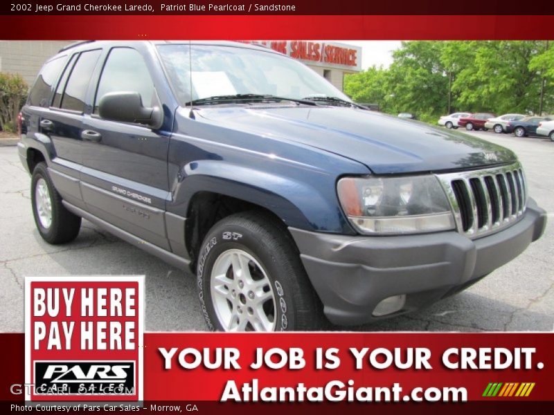 Patriot Blue Pearlcoat / Sandstone 2002 Jeep Grand Cherokee Laredo