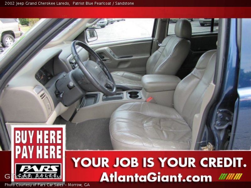 Patriot Blue Pearlcoat / Sandstone 2002 Jeep Grand Cherokee Laredo