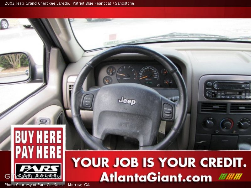 Patriot Blue Pearlcoat / Sandstone 2002 Jeep Grand Cherokee Laredo