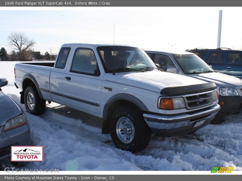 Oxford White / Gray 1996 Ford Ranger XLT SuperCab 4x4