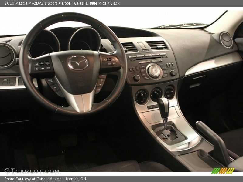 Celestial Blue Mica / Black 2010 Mazda MAZDA3 s Sport 4 Door