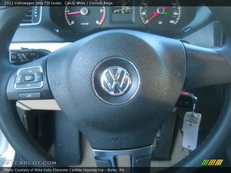 Candy White / Cornsilk Beige 2011 Volkswagen Jetta TDI Sedan