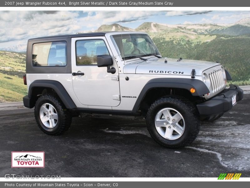 Bright Silver Metallic / Dark Slate Gray/Medium Slate Gray 2007 Jeep Wrangler Rubicon 4x4