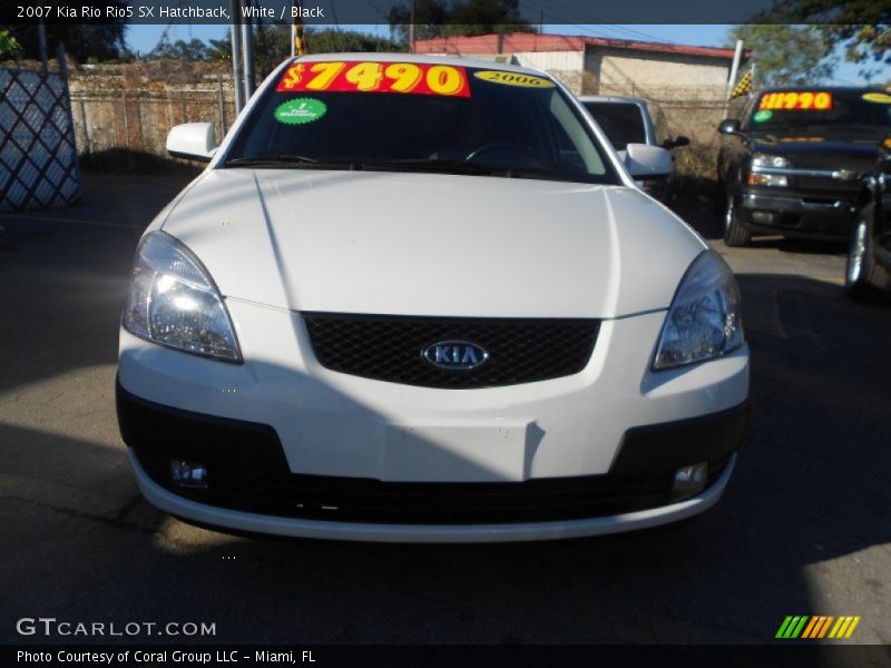 White / Black 2007 Kia Rio Rio5 SX Hatchback
