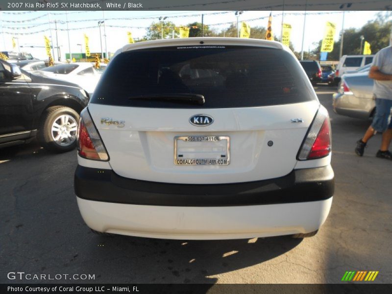 White / Black 2007 Kia Rio Rio5 SX Hatchback