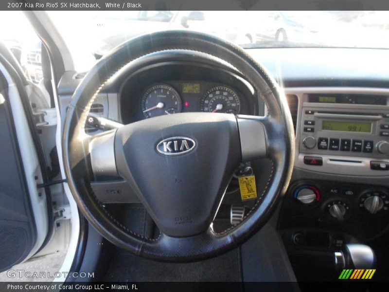 White / Black 2007 Kia Rio Rio5 SX Hatchback