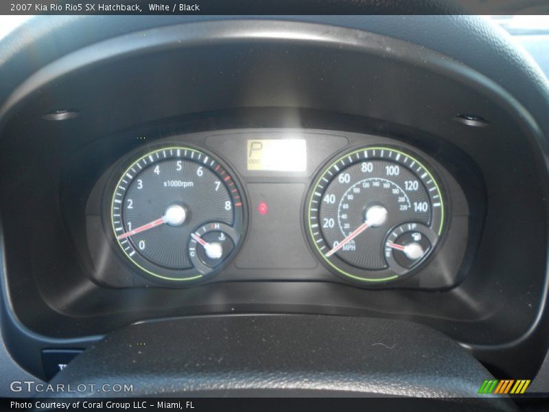 White / Black 2007 Kia Rio Rio5 SX Hatchback