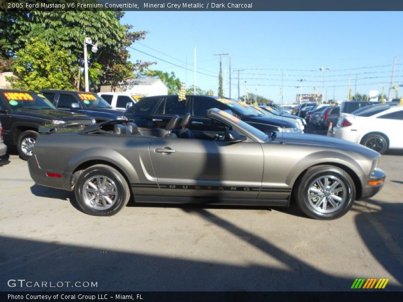 Mineral Grey Metallic / Dark Charcoal 2005 Ford Mustang V6 Premium Convertible