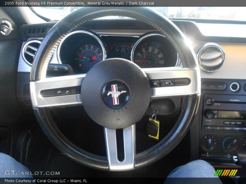 Mineral Grey Metallic / Dark Charcoal 2005 Ford Mustang V6 Premium Convertible