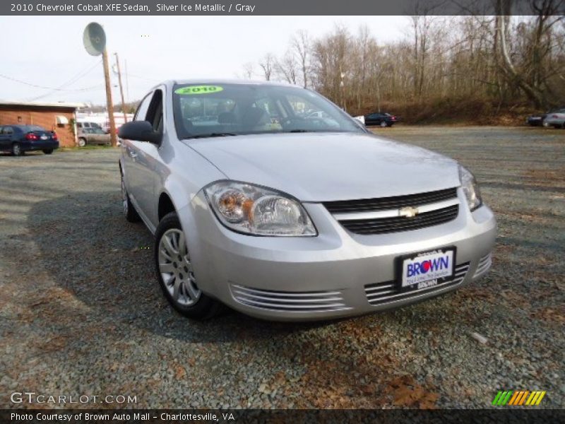 Silver Ice Metallic / Gray 2010 Chevrolet Cobalt XFE Sedan