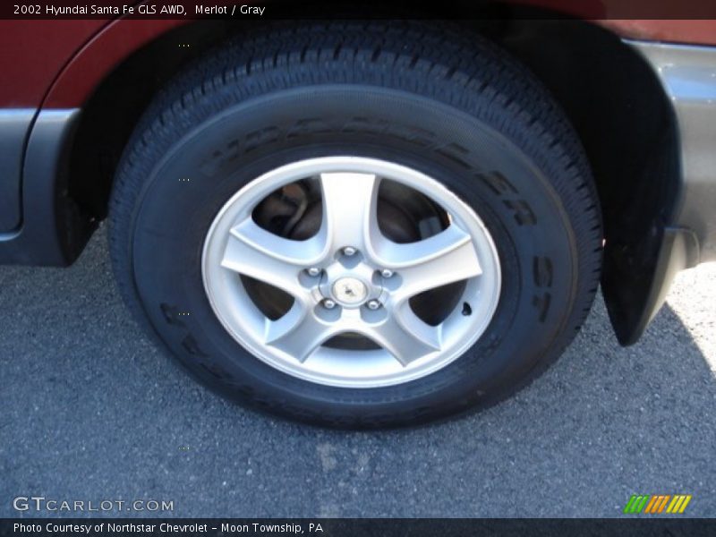 Merlot / Gray 2002 Hyundai Santa Fe GLS AWD