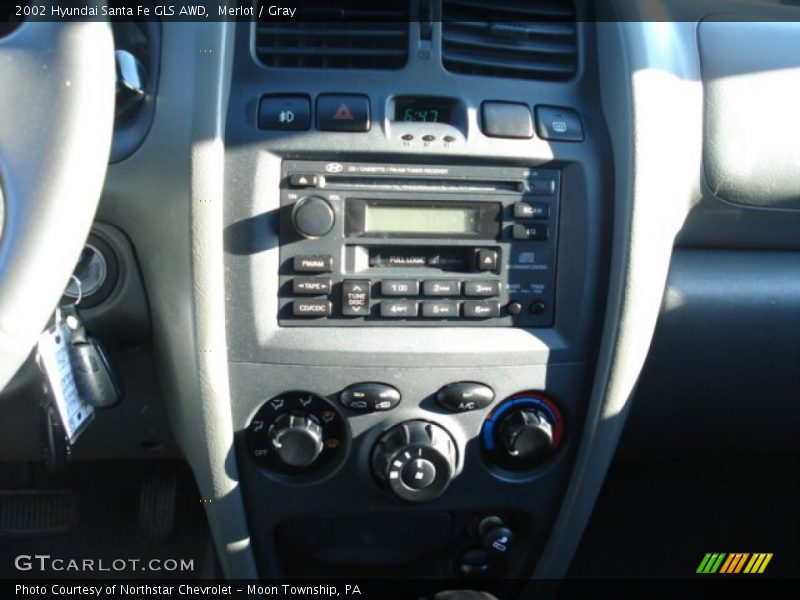 Merlot / Gray 2002 Hyundai Santa Fe GLS AWD