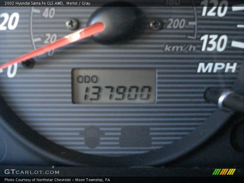 Merlot / Gray 2002 Hyundai Santa Fe GLS AWD