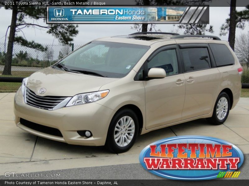 Sandy Beach Metallic / Bisque 2011 Toyota Sienna XLE