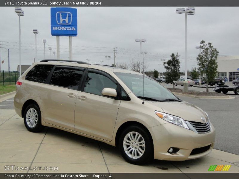 Sandy Beach Metallic / Bisque 2011 Toyota Sienna XLE