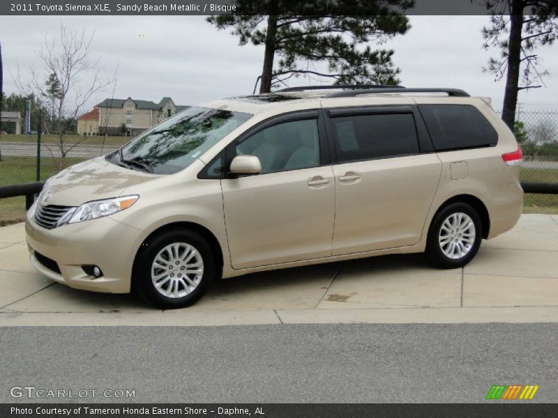 Sandy Beach Metallic / Bisque 2011 Toyota Sienna XLE