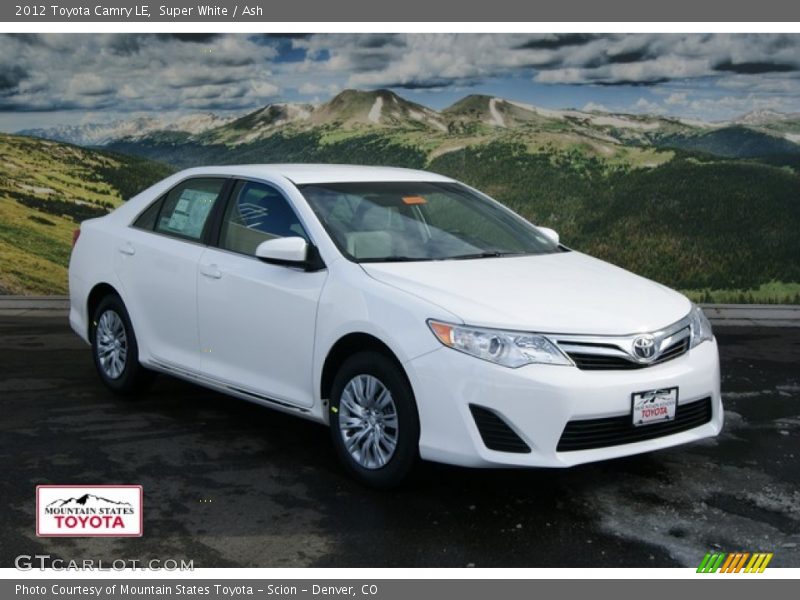 Super White / Ash 2012 Toyota Camry LE