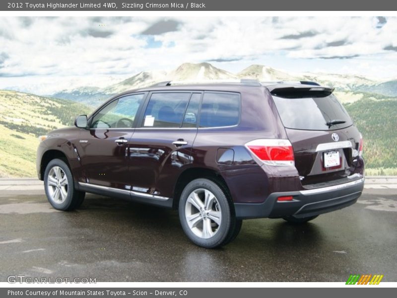 Sizzling Crimson Mica / Black 2012 Toyota Highlander Limited 4WD