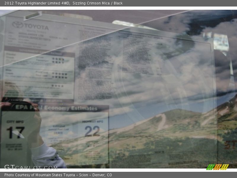 Sizzling Crimson Mica / Black 2012 Toyota Highlander Limited 4WD