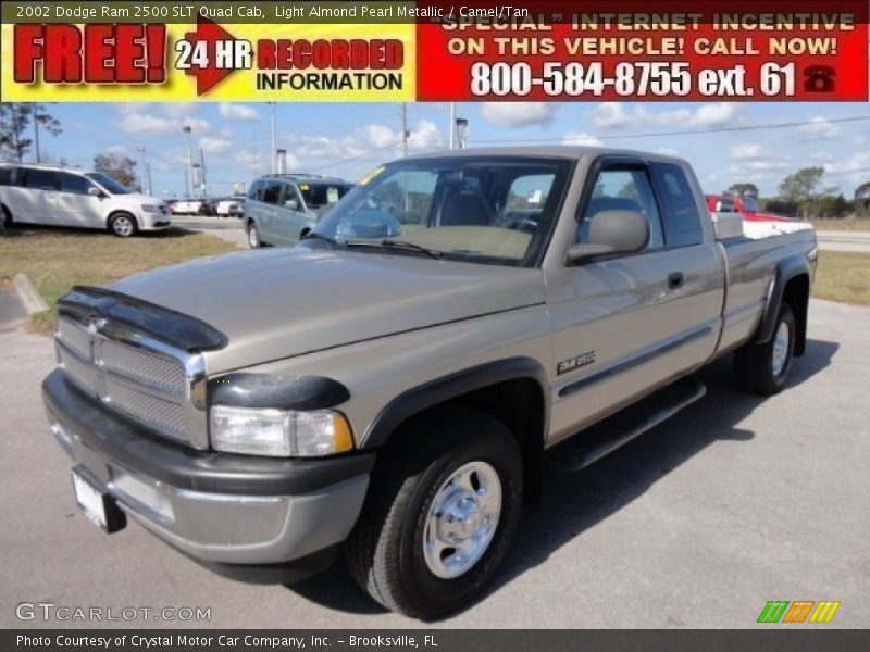 Light Almond Pearl Metallic / Camel/Tan 2002 Dodge Ram 2500 SLT Quad Cab