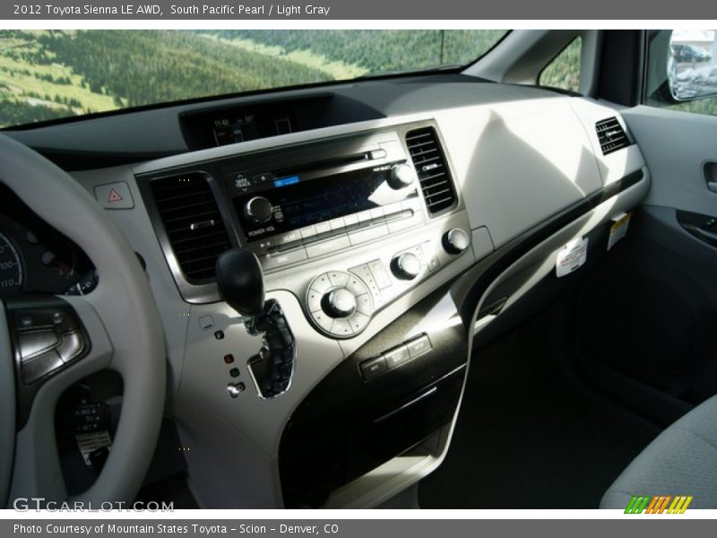 South Pacific Pearl / Light Gray 2012 Toyota Sienna LE AWD