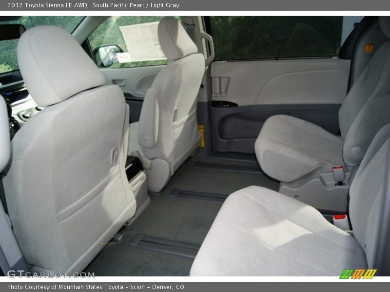 South Pacific Pearl / Light Gray 2012 Toyota Sienna LE AWD