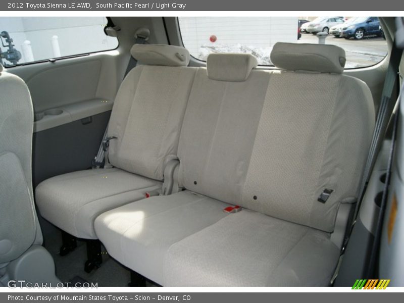 South Pacific Pearl / Light Gray 2012 Toyota Sienna LE AWD