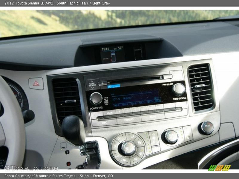 South Pacific Pearl / Light Gray 2012 Toyota Sienna LE AWD