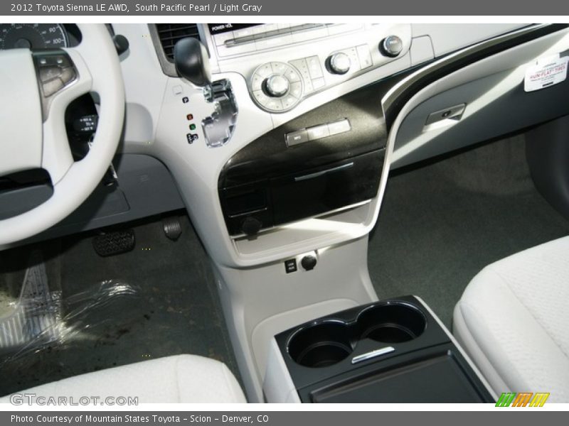 South Pacific Pearl / Light Gray 2012 Toyota Sienna LE AWD