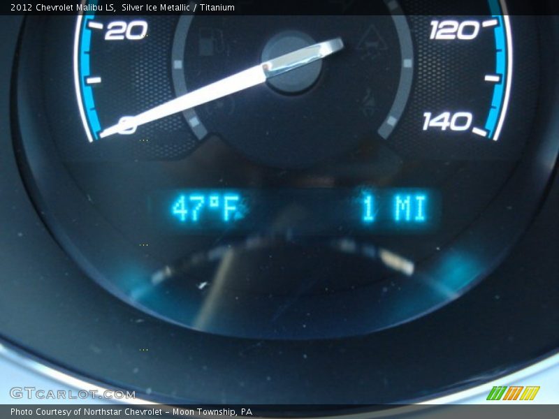 Silver Ice Metallic / Titanium 2012 Chevrolet Malibu LS