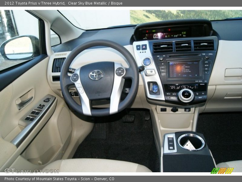 Dashboard of 2012 Prius v Three Hybrid