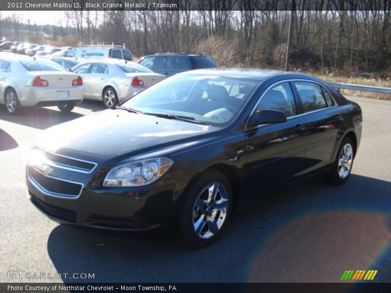 Black Granite Metallic / Titanium 2012 Chevrolet Malibu LS