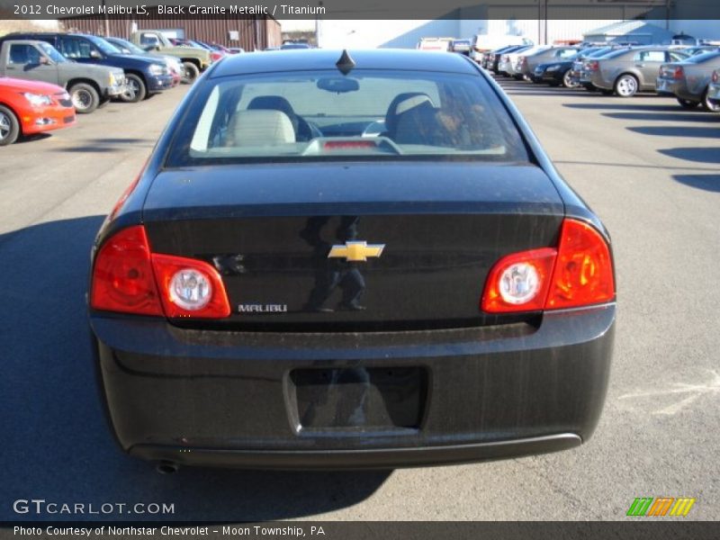 Black Granite Metallic / Titanium 2012 Chevrolet Malibu LS