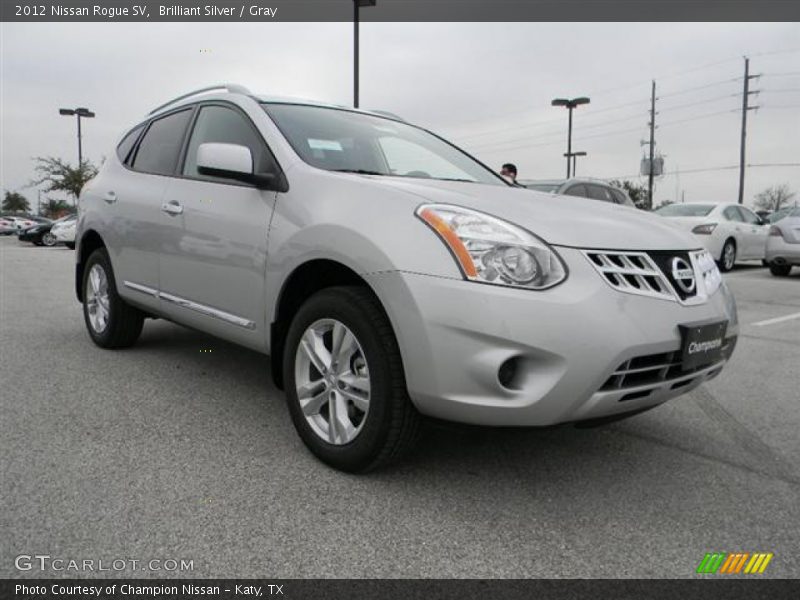 Brilliant Silver / Gray 2012 Nissan Rogue SV