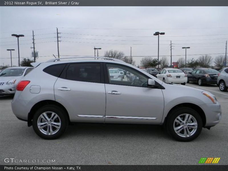 Brilliant Silver / Gray 2012 Nissan Rogue SV