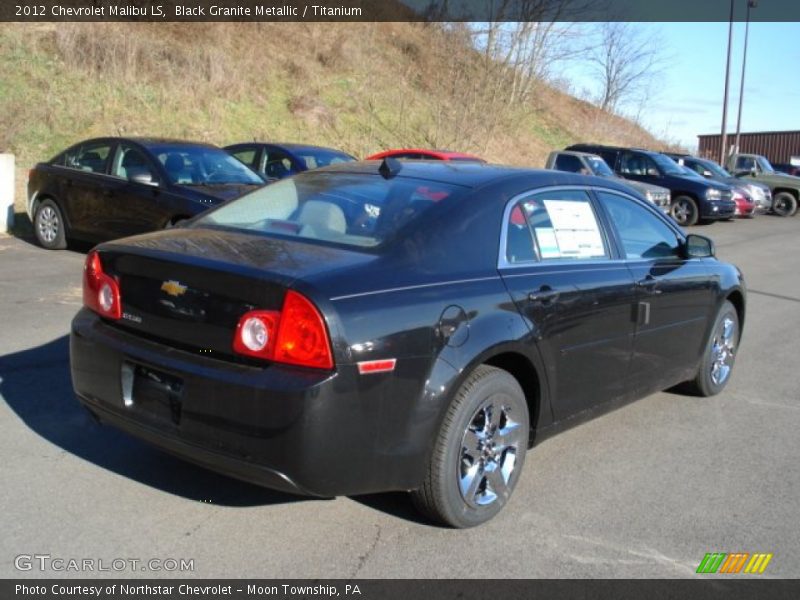 Black Granite Metallic / Titanium 2012 Chevrolet Malibu LS