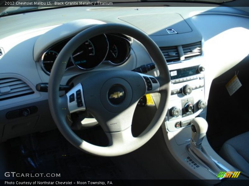 Black Granite Metallic / Titanium 2012 Chevrolet Malibu LS