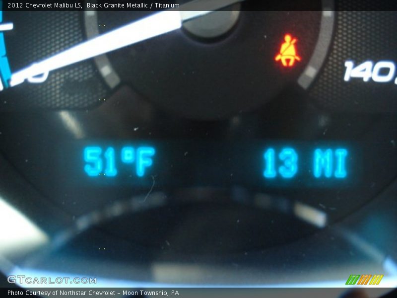 Black Granite Metallic / Titanium 2012 Chevrolet Malibu LS