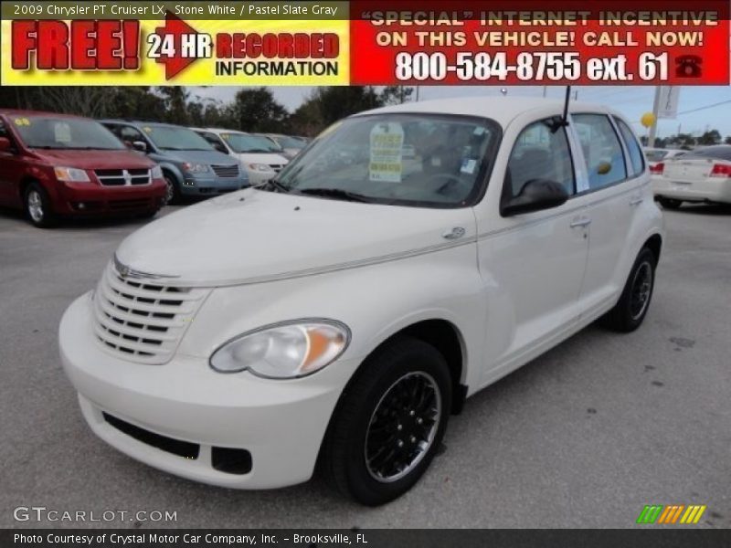 Stone White / Pastel Slate Gray 2009 Chrysler PT Cruiser LX