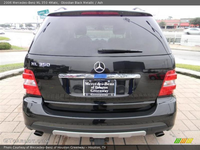 Obsidian Black Metallic / Ash 2006 Mercedes-Benz ML 350 4Matic