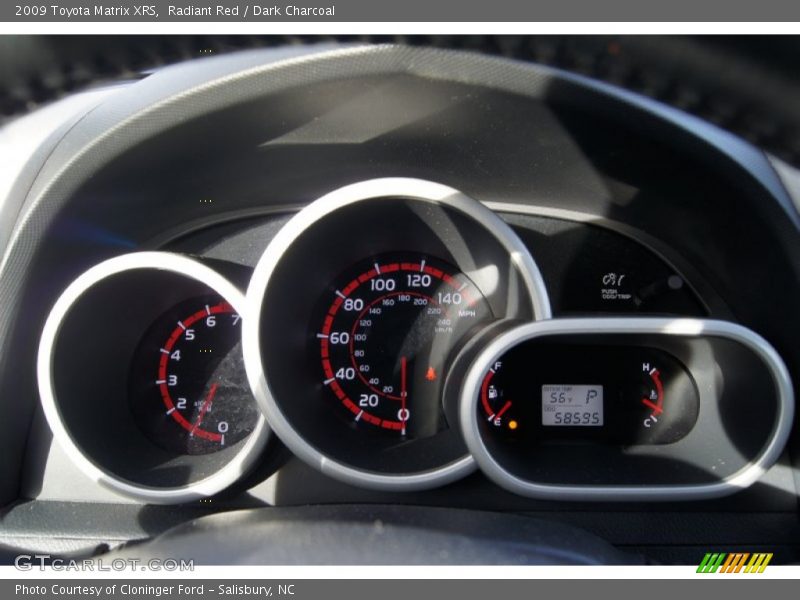 Radiant Red / Dark Charcoal 2009 Toyota Matrix XRS