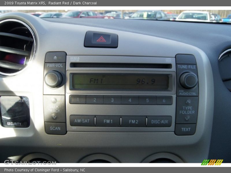 Radiant Red / Dark Charcoal 2009 Toyota Matrix XRS