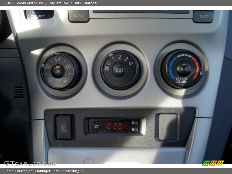 Radiant Red / Dark Charcoal 2009 Toyota Matrix XRS