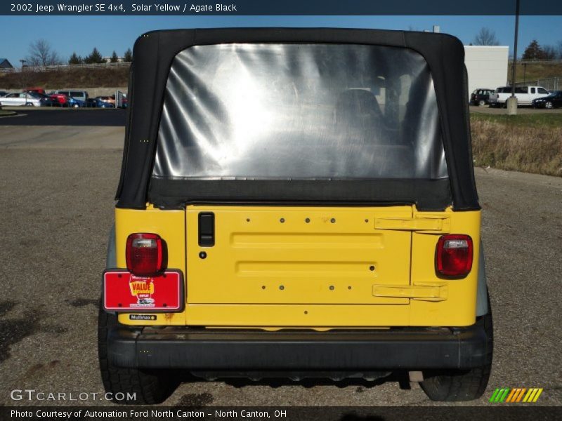 Solar Yellow / Agate Black 2002 Jeep Wrangler SE 4x4