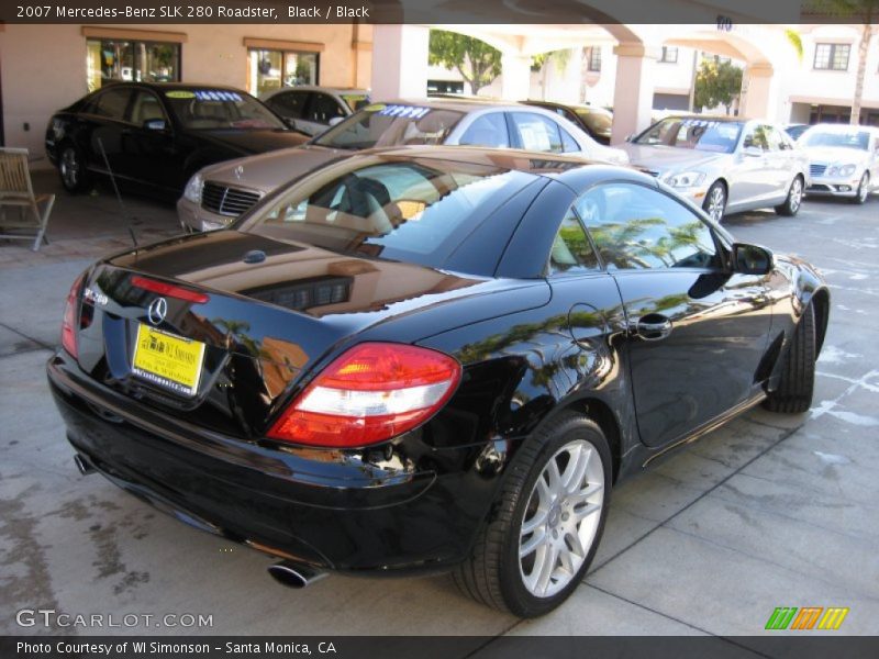 Black / Black 2007 Mercedes-Benz SLK 280 Roadster