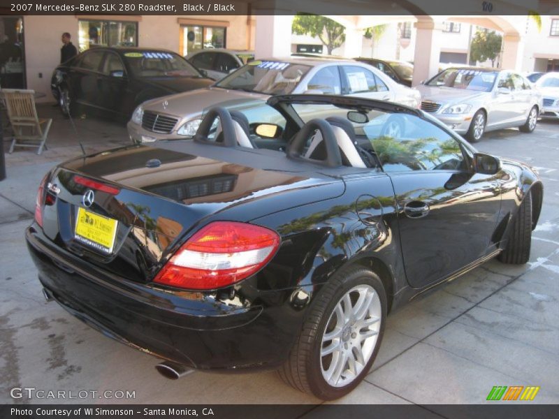 Black / Black 2007 Mercedes-Benz SLK 280 Roadster