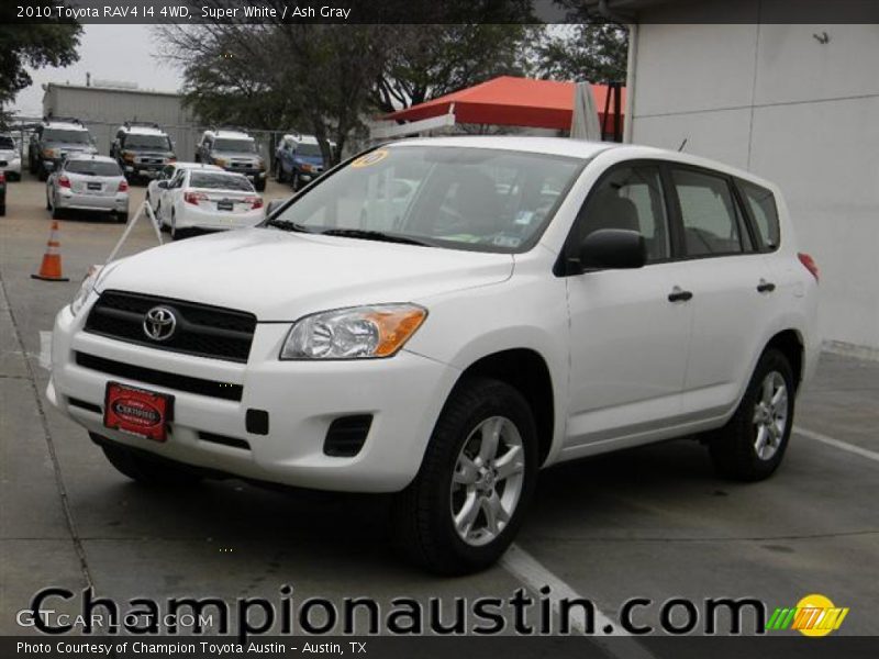 Super White / Ash Gray 2010 Toyota RAV4 I4 4WD