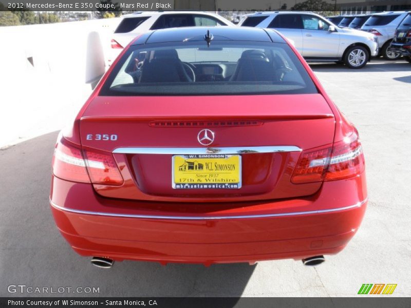 Mars Red / Black 2012 Mercedes-Benz E 350 Coupe
